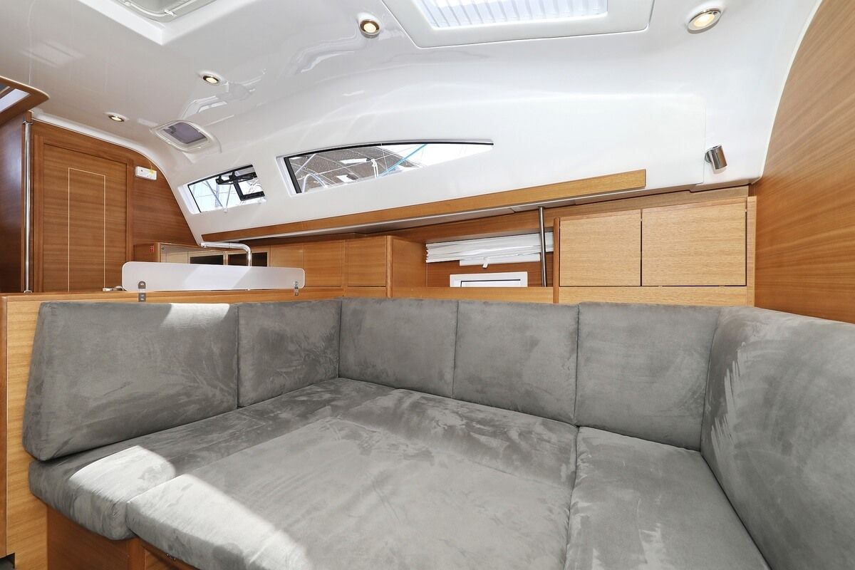 Salon of Valata, a Elan Impression 40.1 sailboat at Pirovac, Croatia