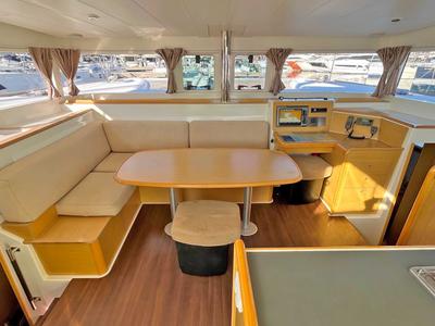 Salon of Jazz Point, a Lagoon 400 catamaran at Split, Croatia