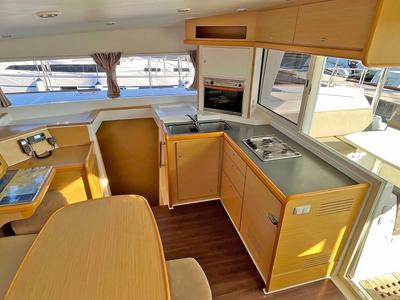 Galley of Jazz Point, a Lagoon 400 catamaran at Split, Croatia