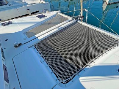 Deck of Jazz Point, a Lagoon 400 catamaran at Split, Croatia