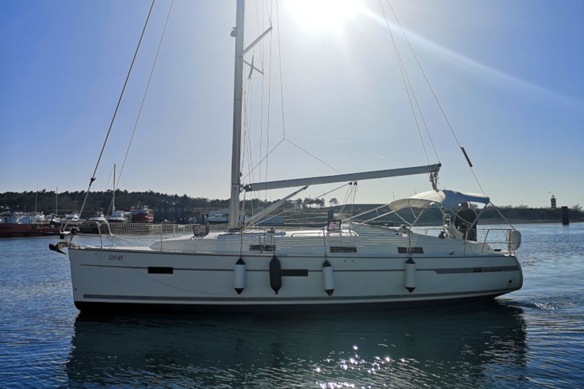 Exterior view of Tamra, a Bavaria 36 sailboat at Kraljevica, Croatia