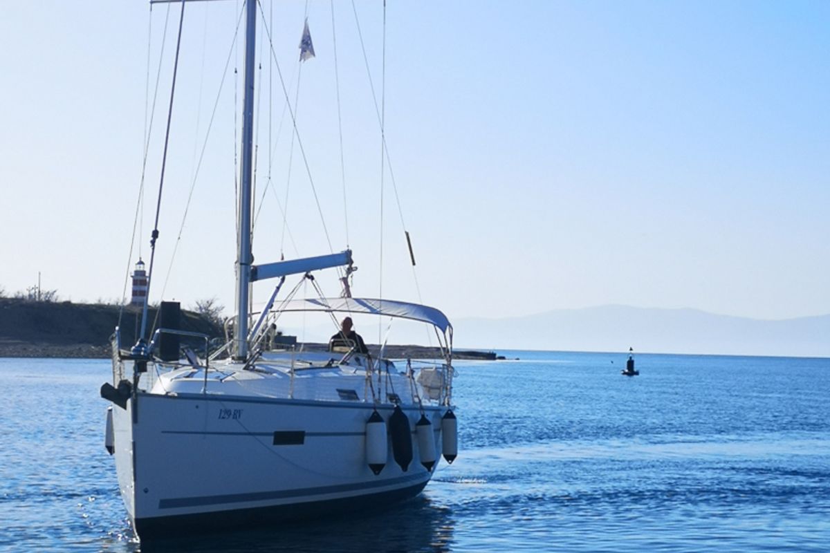 Exterior view of Tamra, a Bavaria 36 sailboat at Kraljevica, Croatia