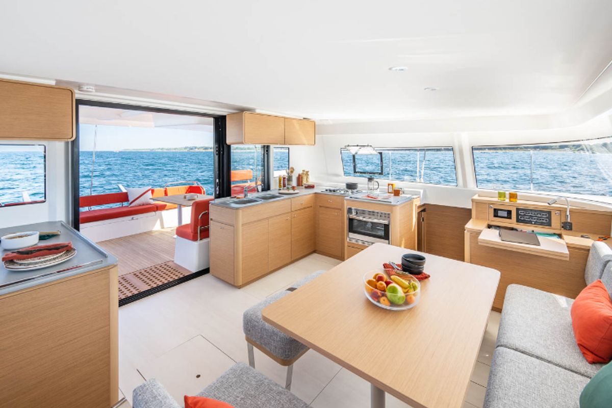 Galley of Mon Bijou, a Excess 14 catamaran at Toulon, France