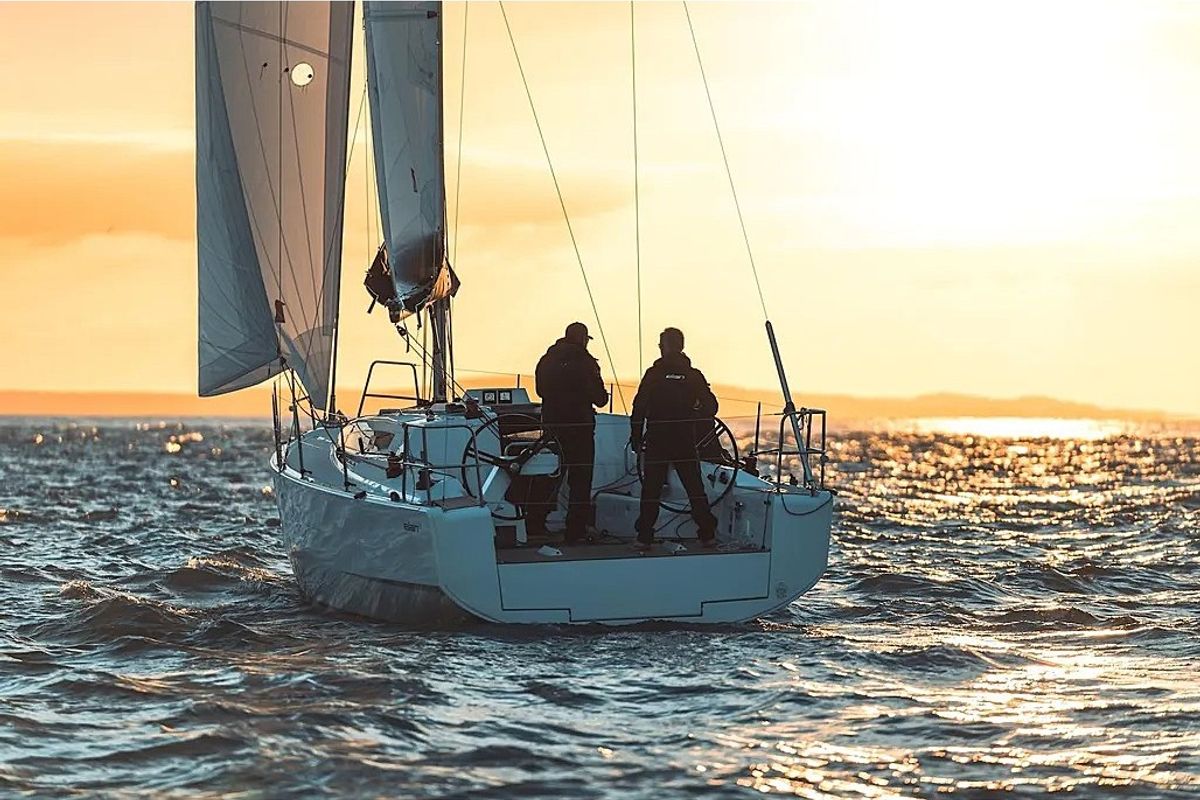 Lirain Tres, a Elan E4 sailboat at Vigo, Spain