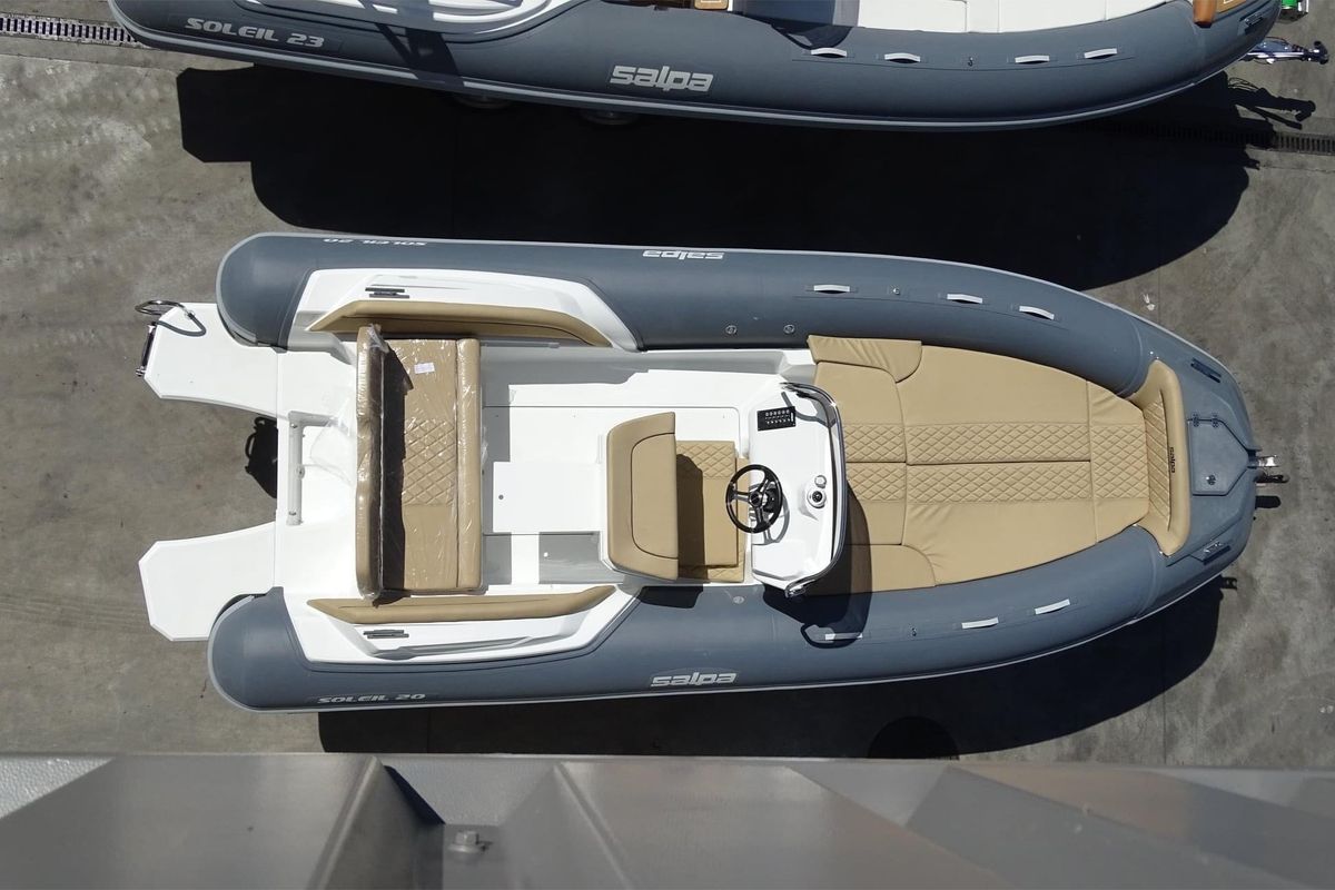 Exterior view of Salpa, a Salpa Soleil 20 motorboat at Grad Vodice, Croatia