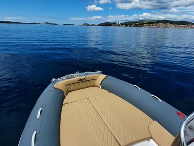 Deck of Salpa, a Salpa Soleil 20 motorboat at Grad Vodice, Croatia