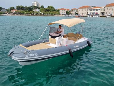 Exterior view of Salpa, a Salpa Soleil 20 motorboat at Grad Vodice, Croatia