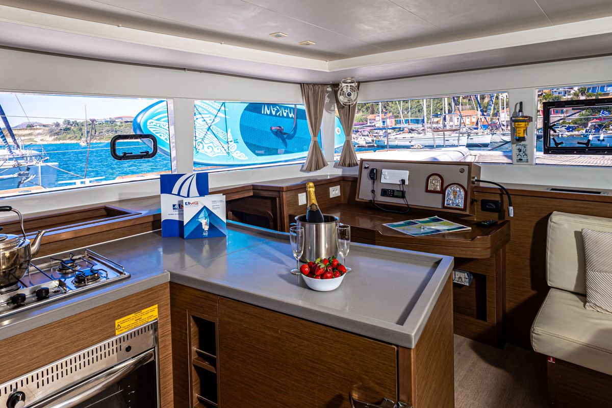 Cabin on Mary One, a Lagoon 450 F catamaran at Municipal Unit of Palairos, Greece
