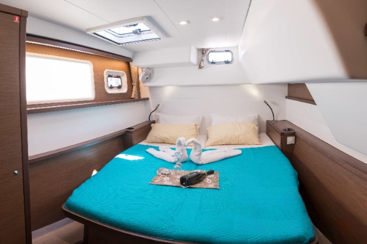 Cabin on Mary One, a Lagoon 450 F catamaran at Municipal Unit of Palairos, Greece