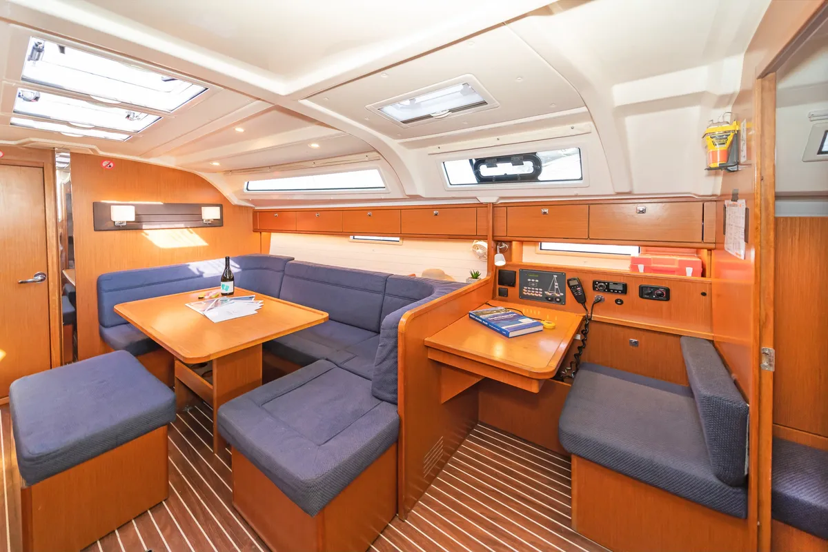 Salon of Altair, a Bavaria Cruiser 41 sailboat at Volos Municipality, Greece