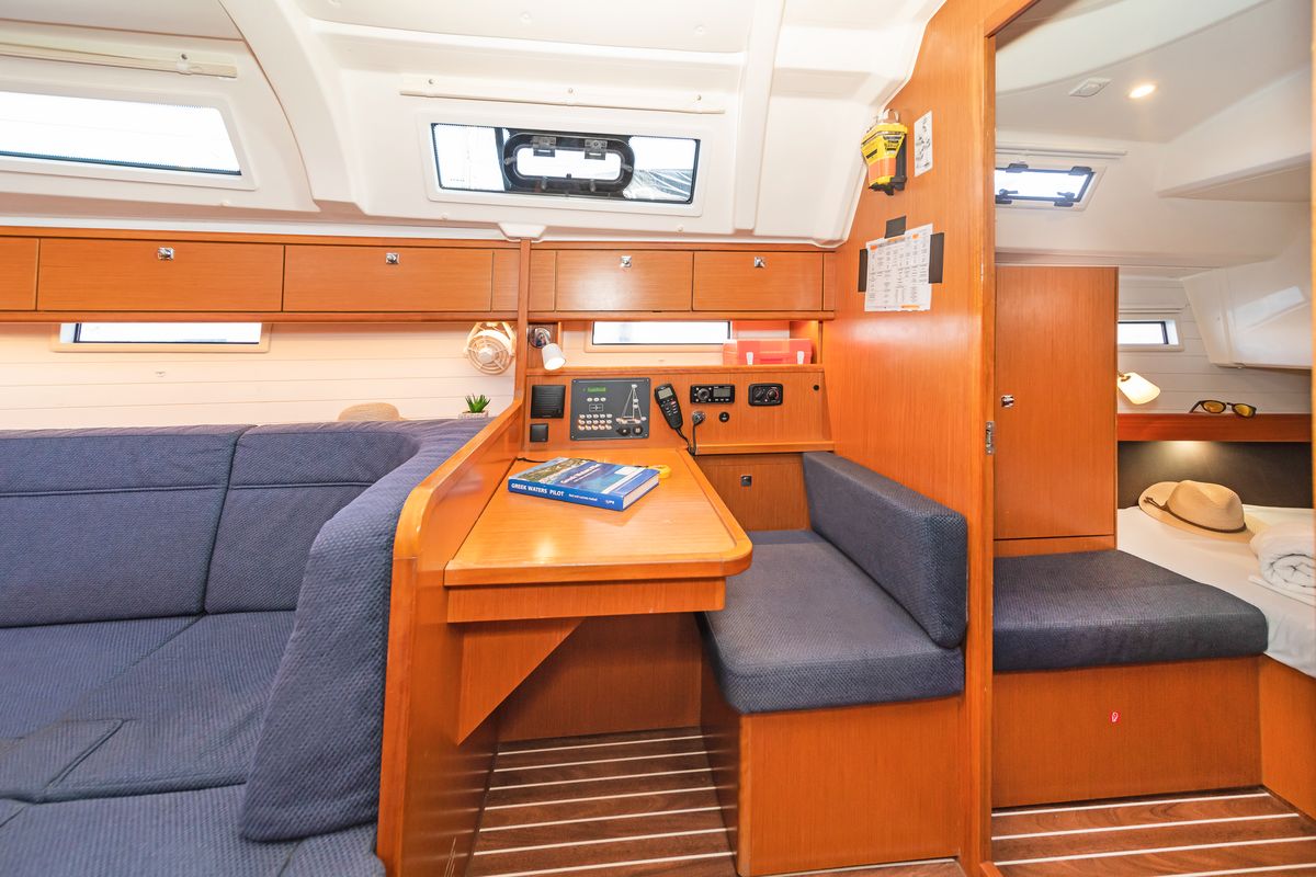 Salon of Altair, a Bavaria Cruiser 41 sailboat at Volos Municipality, Greece