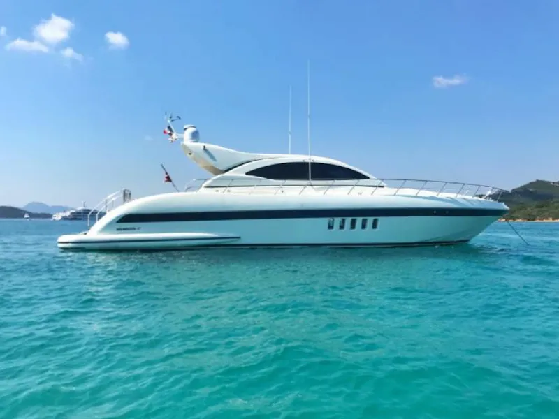 Exterior view of Gagagri, a Gulet Mangusta 72 yacht at Salerno, Italy