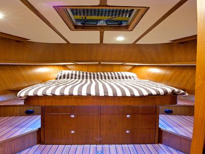 Cabin on Drait 140, a De Drait Bravoure 34 motorboat at Drachten, Netherlands