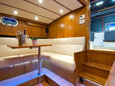 Salon of Drait 140, a De Drait Bravoure 34 motorboat at Drachten, Netherlands