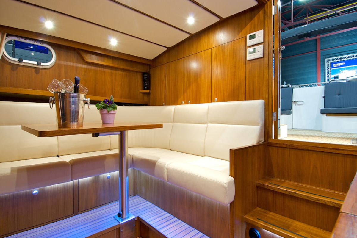 Salon of Drait 140, a De Drait Bravoure 34 motorboat at Drachten, Netherlands