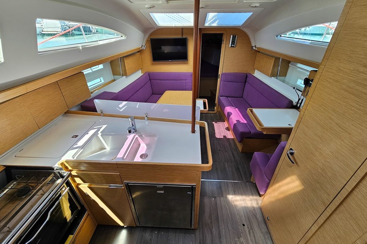 Galley of Orca.I, a Elan Impression 40 sailboat at Izola / Isola, Slovenia