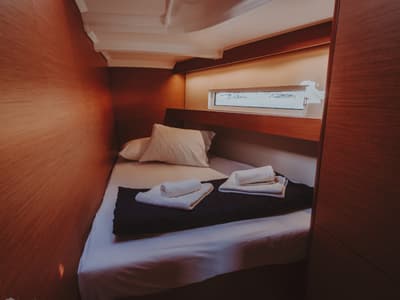 Cabin on Eleni, a Jeanneau Sun Odyssey 440 sailboat at Sithonia Municipal Unit, Greece