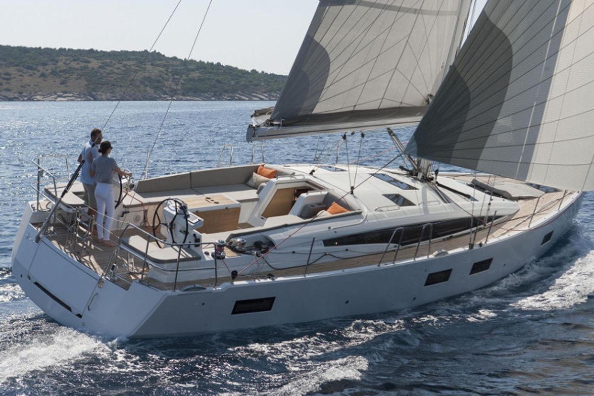 Exterior view of Yelmo Crb, a Jeanneau 54 sailboat at Alameda, United States