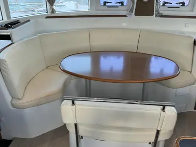 Salon of Puma I, a Lagoon 380 catamaran at Alameda, United States