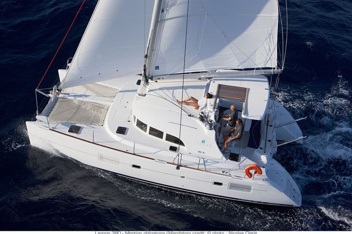 Exterior view of Puma I, a Lagoon 380 catamaran at Alameda, United States