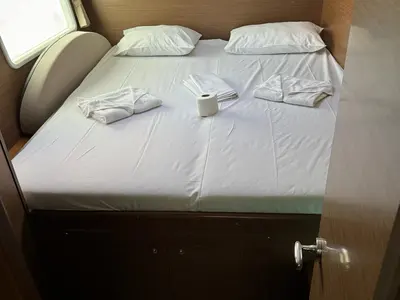 Cabin on Puma I, a Lagoon 380 catamaran at Alameda, United States