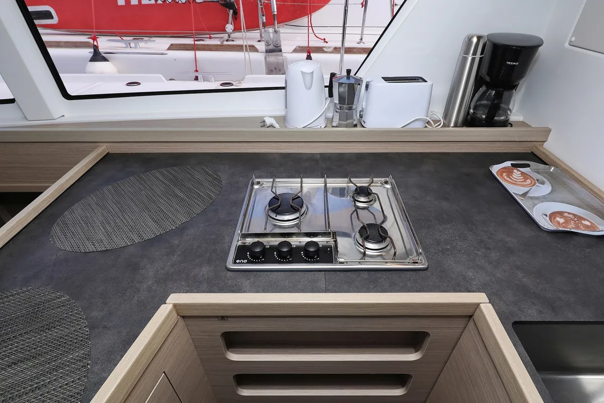 Galley of Zara, a Lagoon 42 catamaran at Općina Sukošan, Croatia