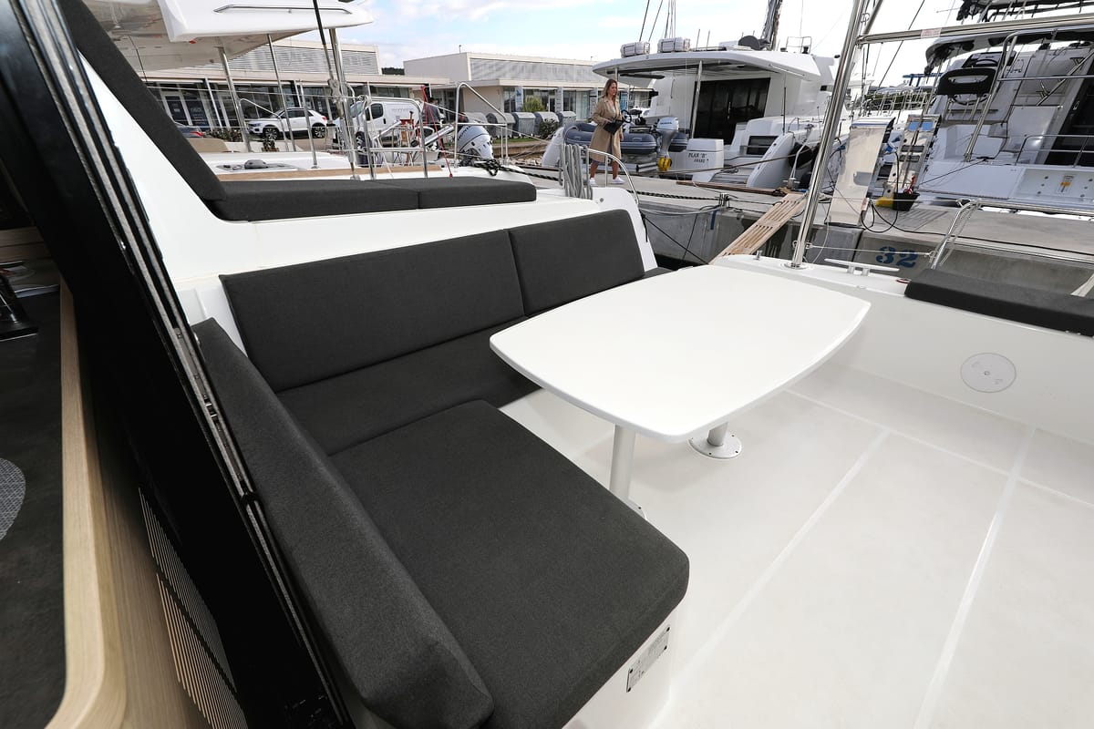 Deck of Zara, a Lagoon 42 catamaran at Općina Sukošan, Croatia