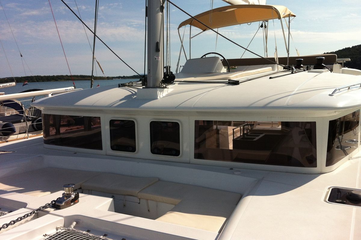 Deck of Bevanda, a Lagoon 450 catamaran at Općina Medulin, Croatia