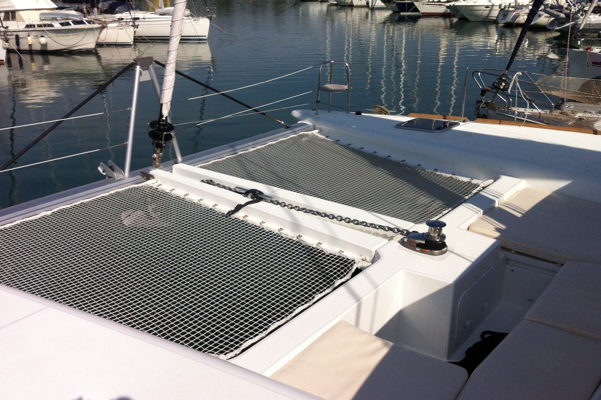 Deck of Bevanda, a Lagoon 450 catamaran at Općina Medulin, Croatia