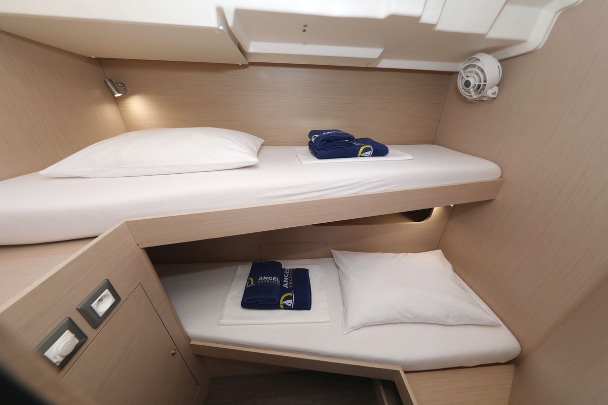 Salon of Jupiter, a Beneteau Oceanis 51.1 sailboat at Grad Biograd na Moru, Croatia
