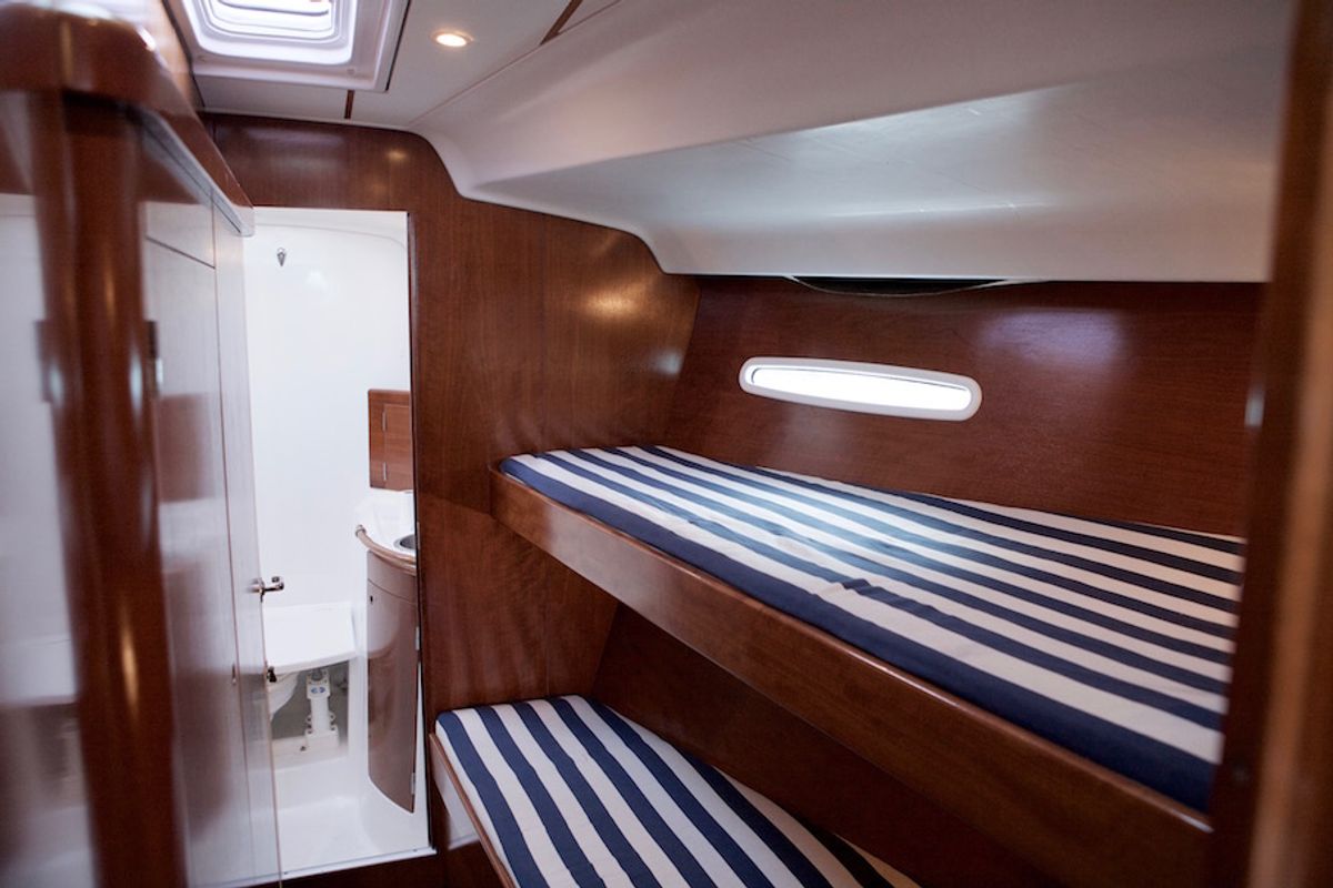 Cabin on Mosca, a Beneteau First 47.7 sailboat at Općina Pakoštane, Croatia