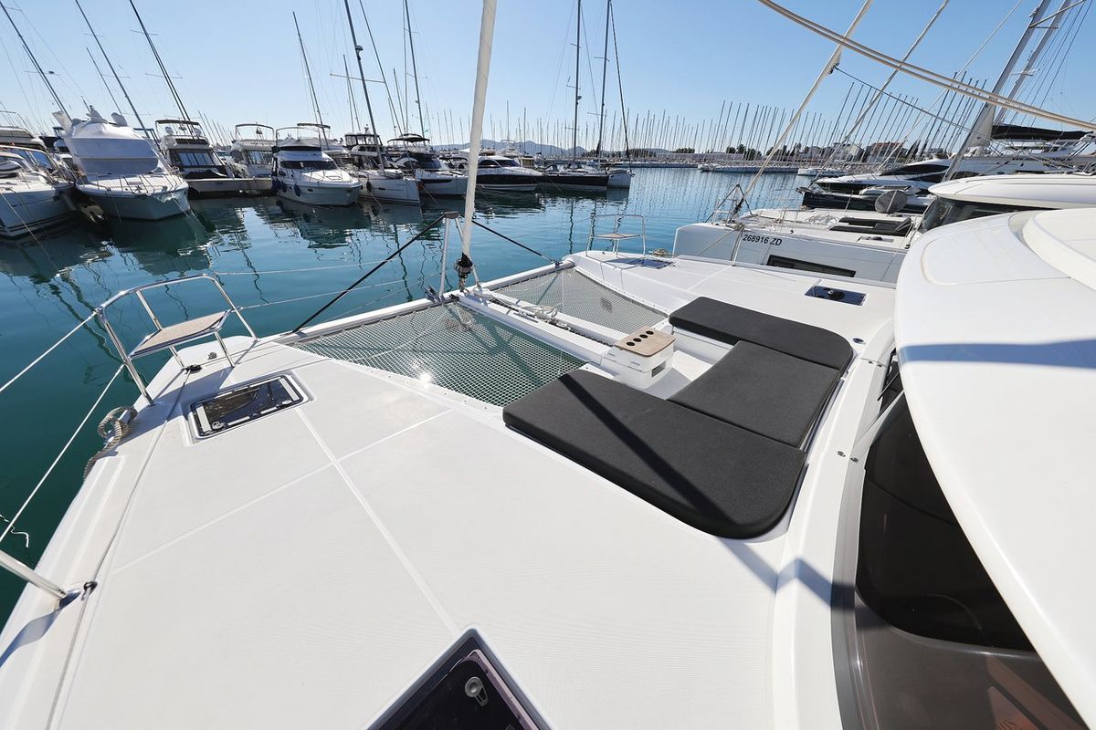 Salon of Guilty Pleasure, a Lagoon 46 catamaran at Općina Sukošan, Croatia