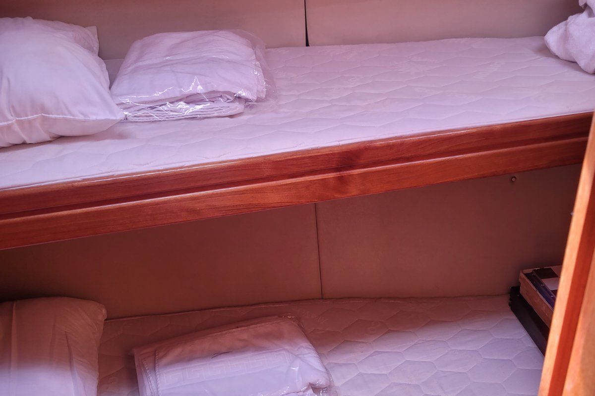 Cabin on Denise, a Bavaria 46 sailboat at Municipal Unit of Ellomenos, Greece