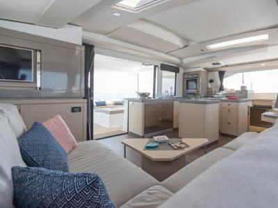 Galley of HERMES, a Fountaine Pajot Saona 47 catamaran at Grad Kaštela, Croatia