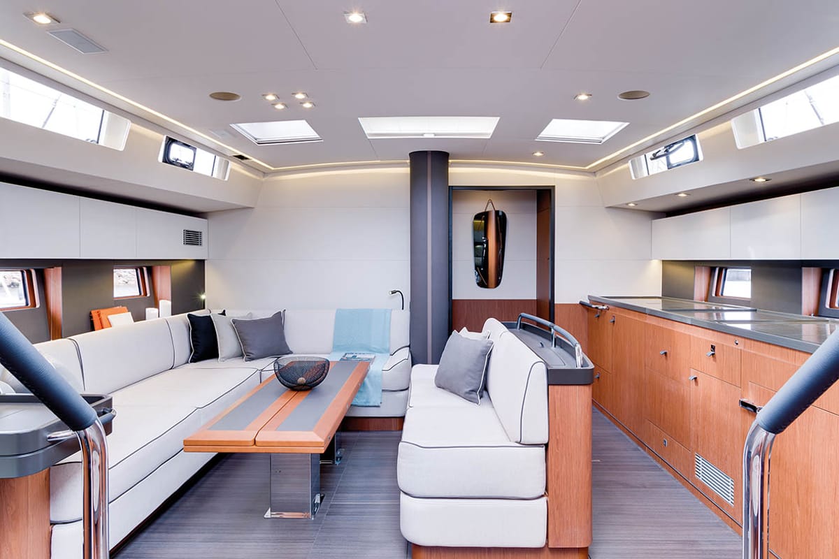 Salon of Olga V, a Beneteau Oceanis Yacht 62 - 3 + 1 sailboat at Grad Kaštela, Croatia