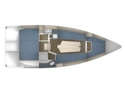 Floor plan of Alyzee, a Northman Maxus 26 Standard sailboat at Port Navalo, France