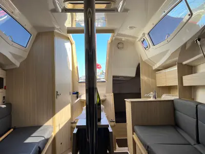 Salon of Alyzee, a Northman Maxus 26 Standard sailboat at Port Navalo, France