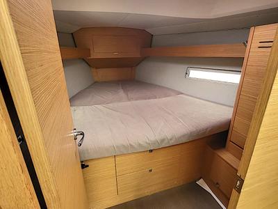 Cabin on Ithaque, a Dufour 382 GL sailboat at Toulon, France
