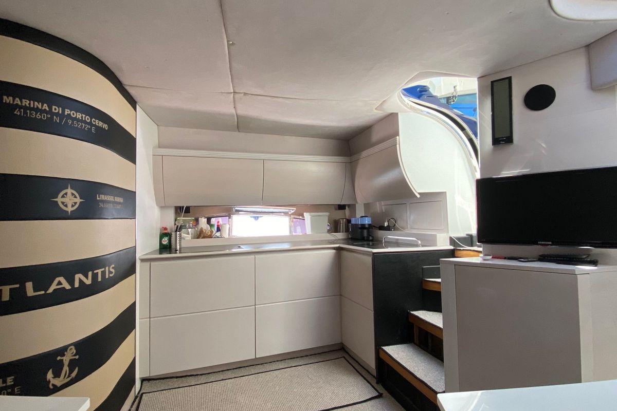 Galley of Lia, a Azimut Atlantis 55 motorboat at Pallini Municipal Unit, Greece