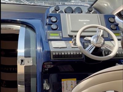 Cockpit of Lia, a Azimut Atlantis 55 motorboat at Pallini Municipal Unit, Greece