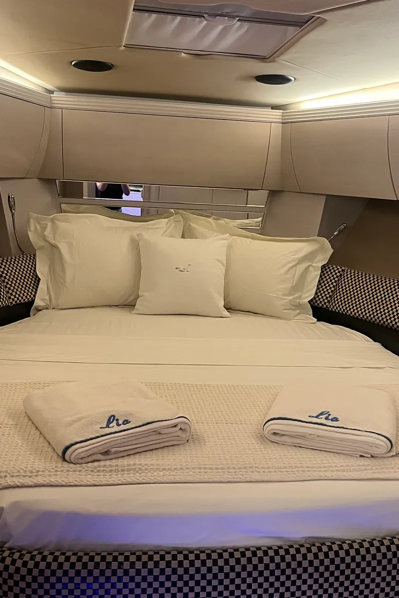 Cabin on Lia, a Azimut Atlantis 55 motorboat at Pallini Municipal Unit, Greece