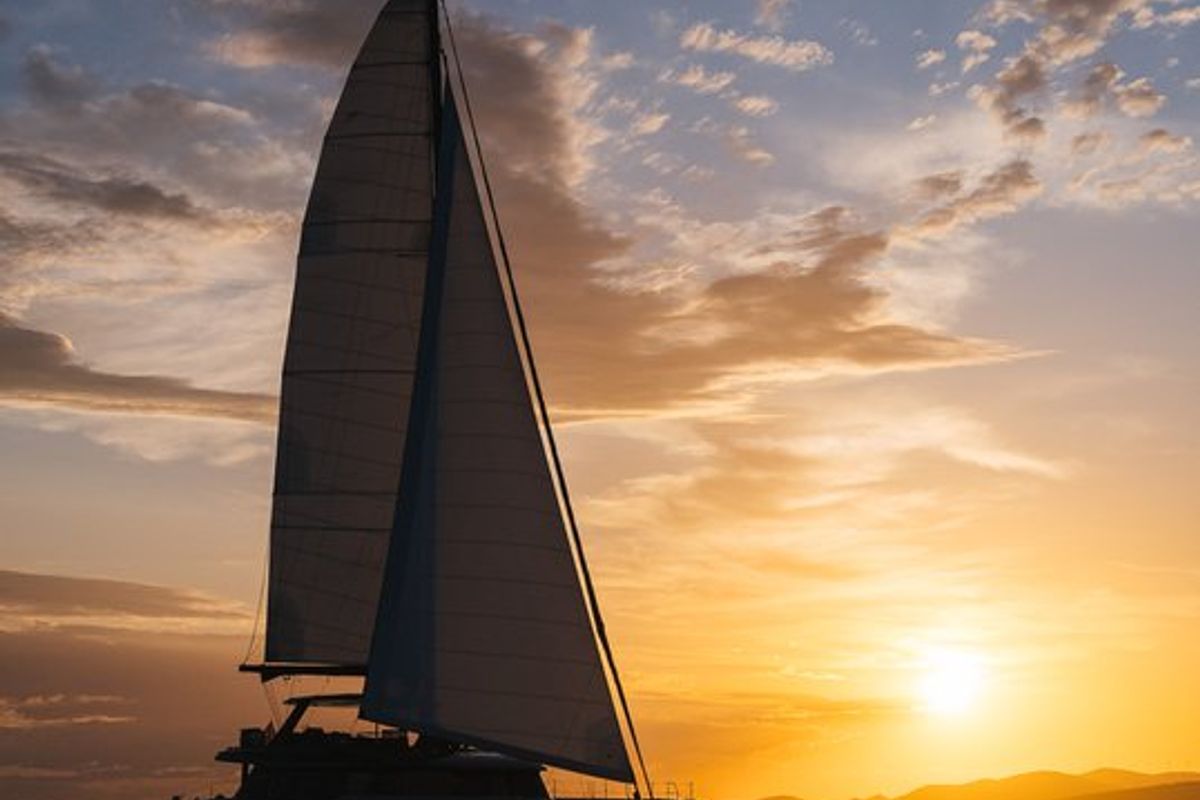Exterior view of n + 1, a Sunreef Yachts Sunreef 70 catamaran at Grad Kaštela, Croatia