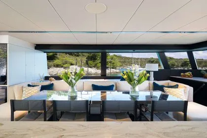 Salon of n + 1, a Sunreef Yachts Sunreef 70 catamaran at Grad Kaštela, Croatia