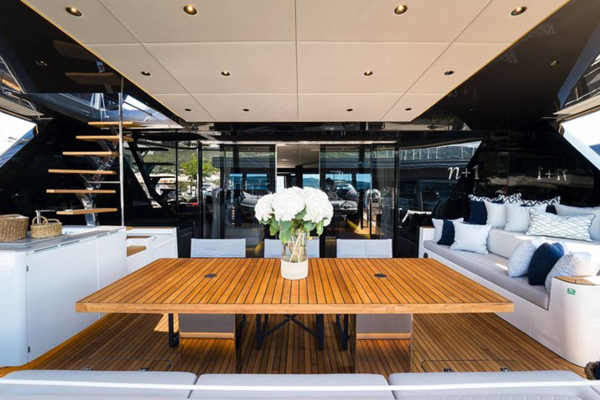 Deck of n + 1, a Sunreef Yachts Sunreef 70 catamaran at Grad Kaštela, Croatia