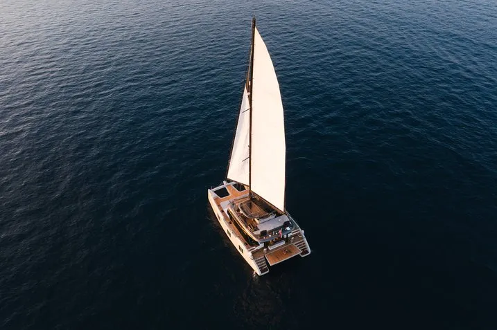 Exterior view of n + 1, a Sunreef Yachts Sunreef 70 catamaran at Grad Kaštela, Croatia