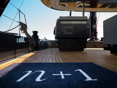 Cockpit of n + 1, a Sunreef Yachts Sunreef 70 catamaran at Grad Kaštela, Croatia