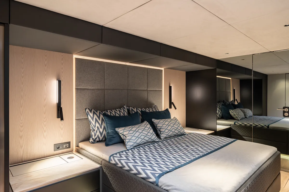 Cabin on n + 1, a Sunreef Yachts Sunreef 70 catamaran at Grad Kaštela, Croatia