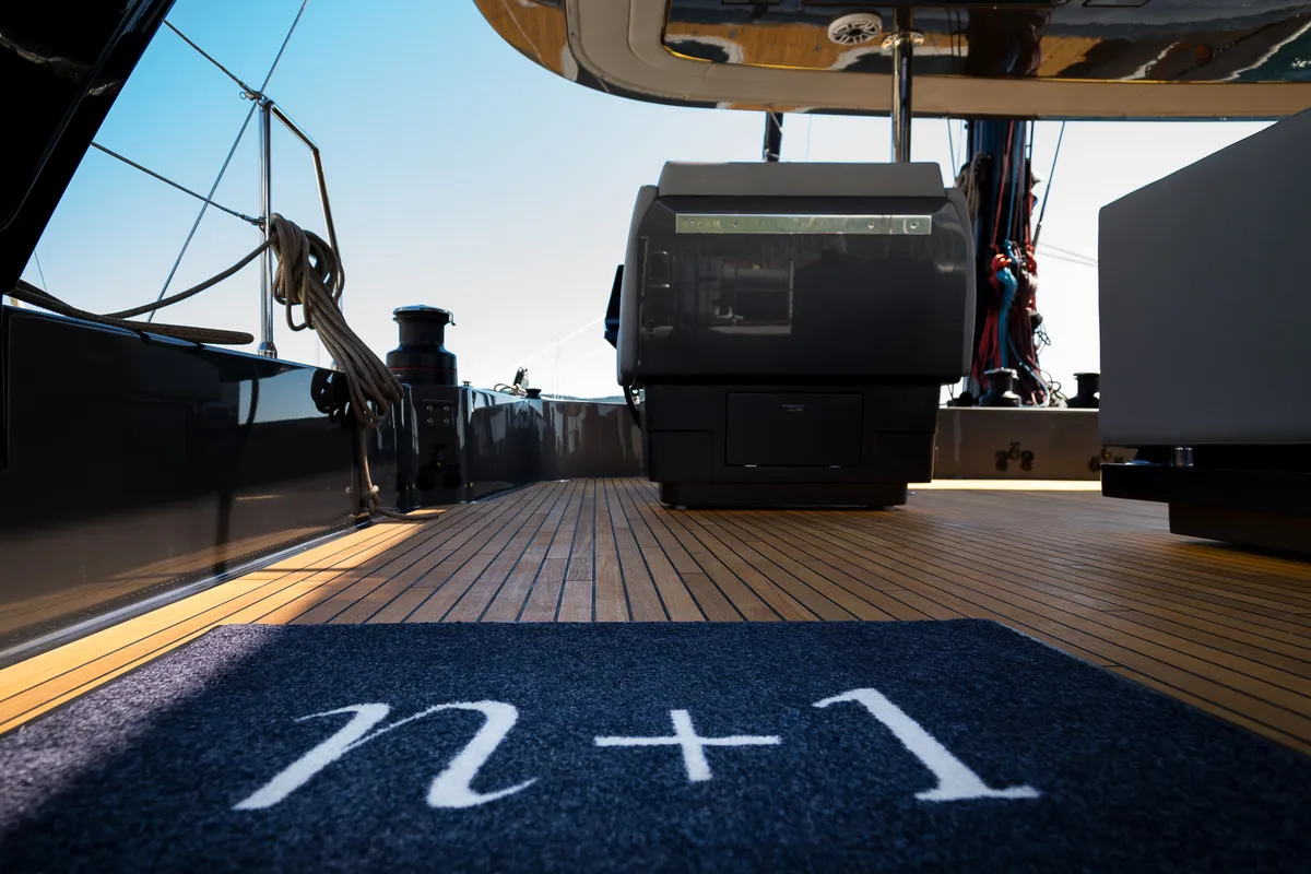 Deck of n + 1, a Sunreef Yachts Sunreef 70 catamaran at Grad Kaštela, Croatia
