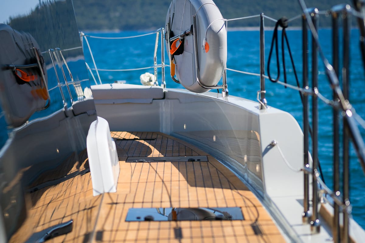 Deck of n + 1, a Sunreef Yachts Sunreef 70 catamaran at Grad Kaštela, Croatia