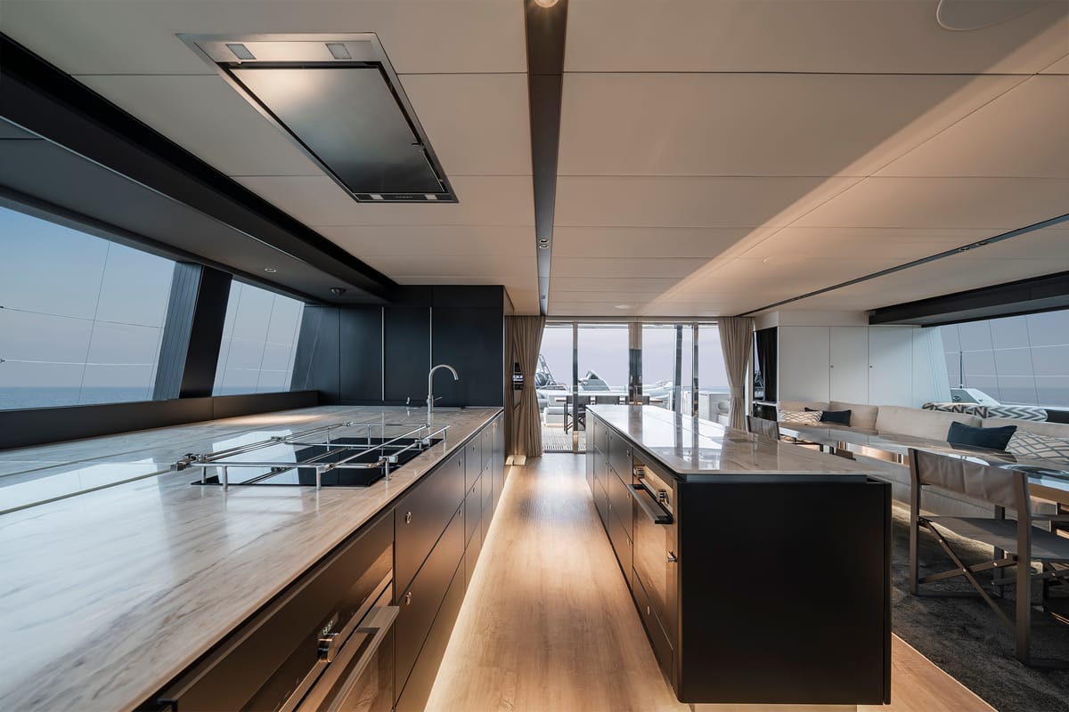 Galley of n + 1, a Sunreef Yachts Sunreef 70 catamaran at Grad Kaštela, Croatia